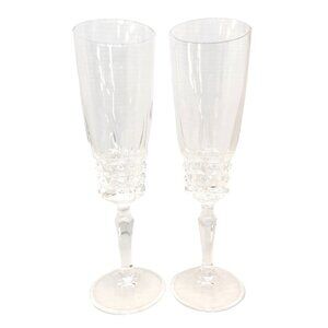 Set Of 2 W.M.Dalton Parfait Sour Lead Crystal Glasses Made In France